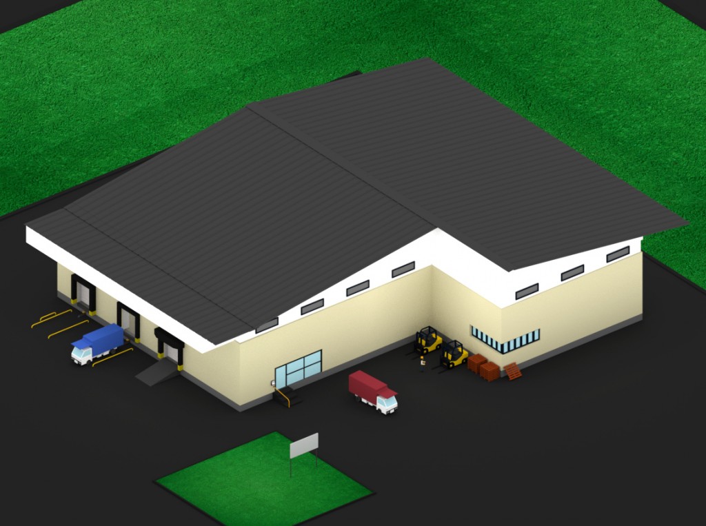 Low-Poly Isometric Warehouse Scene preview image 2
